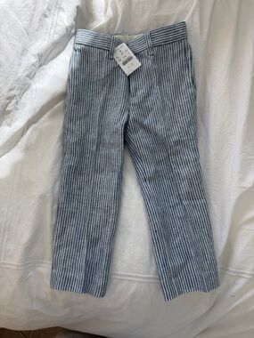 Boys Crewcuts Blue and White Striped Unstructured Pant